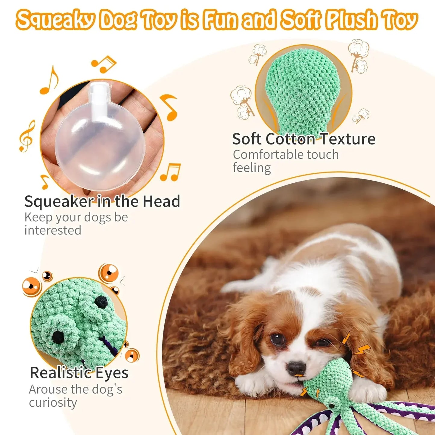 Pet Plush Toy Cat Dog Voice Octopus Shell Puzzle Toy