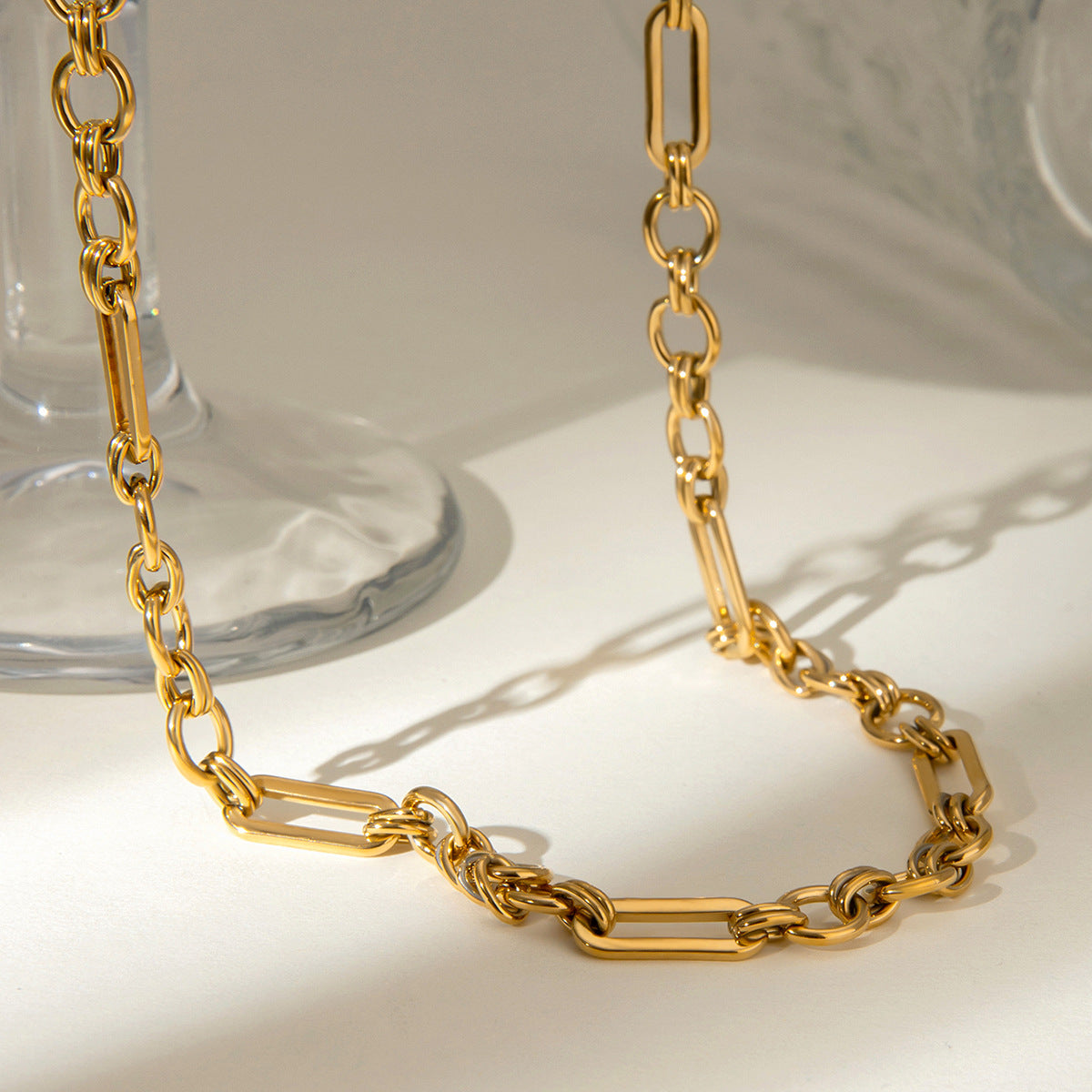stainless steel handmade chain 3:1 chain necklace