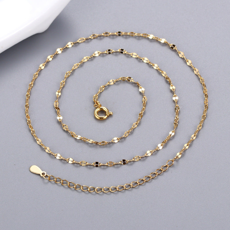New fashion lip chain with chain female clavicle tile necklace