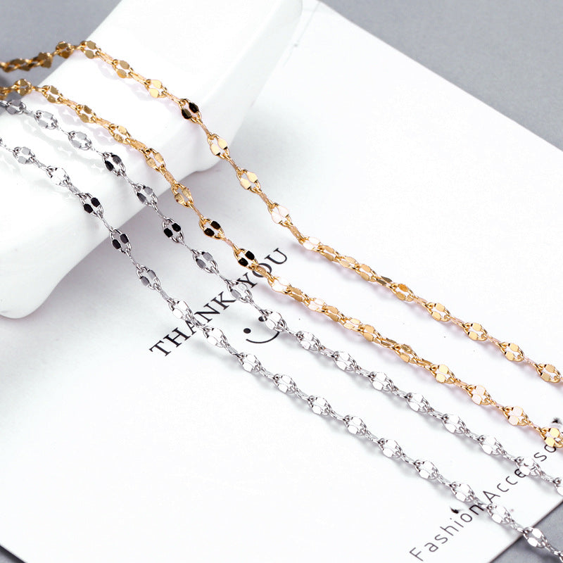 New fashion lip chain with chain female clavicle tile necklace