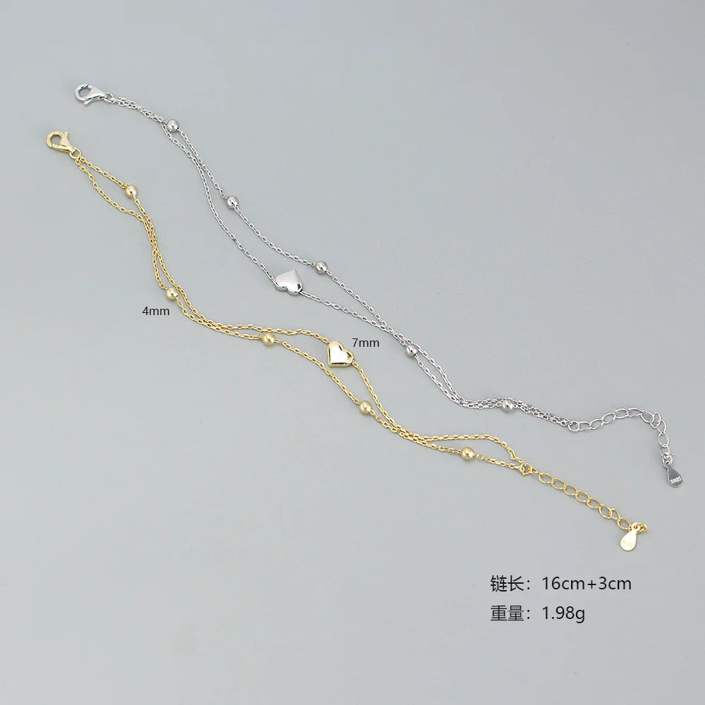 Double Layer Heart-shaped Bracelet