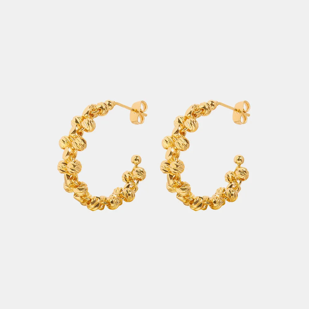 copper C-Hoop Earrings