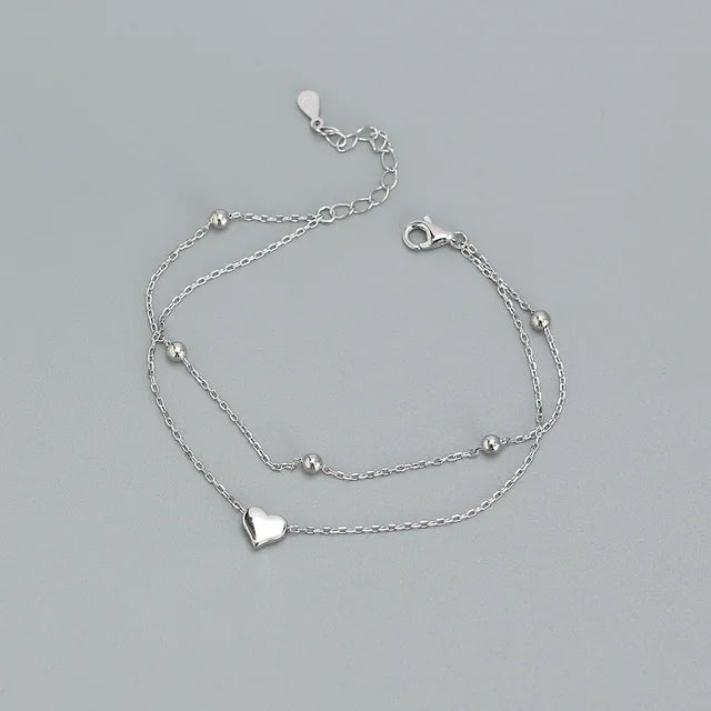 Double Layer Heart-shaped Bracelet