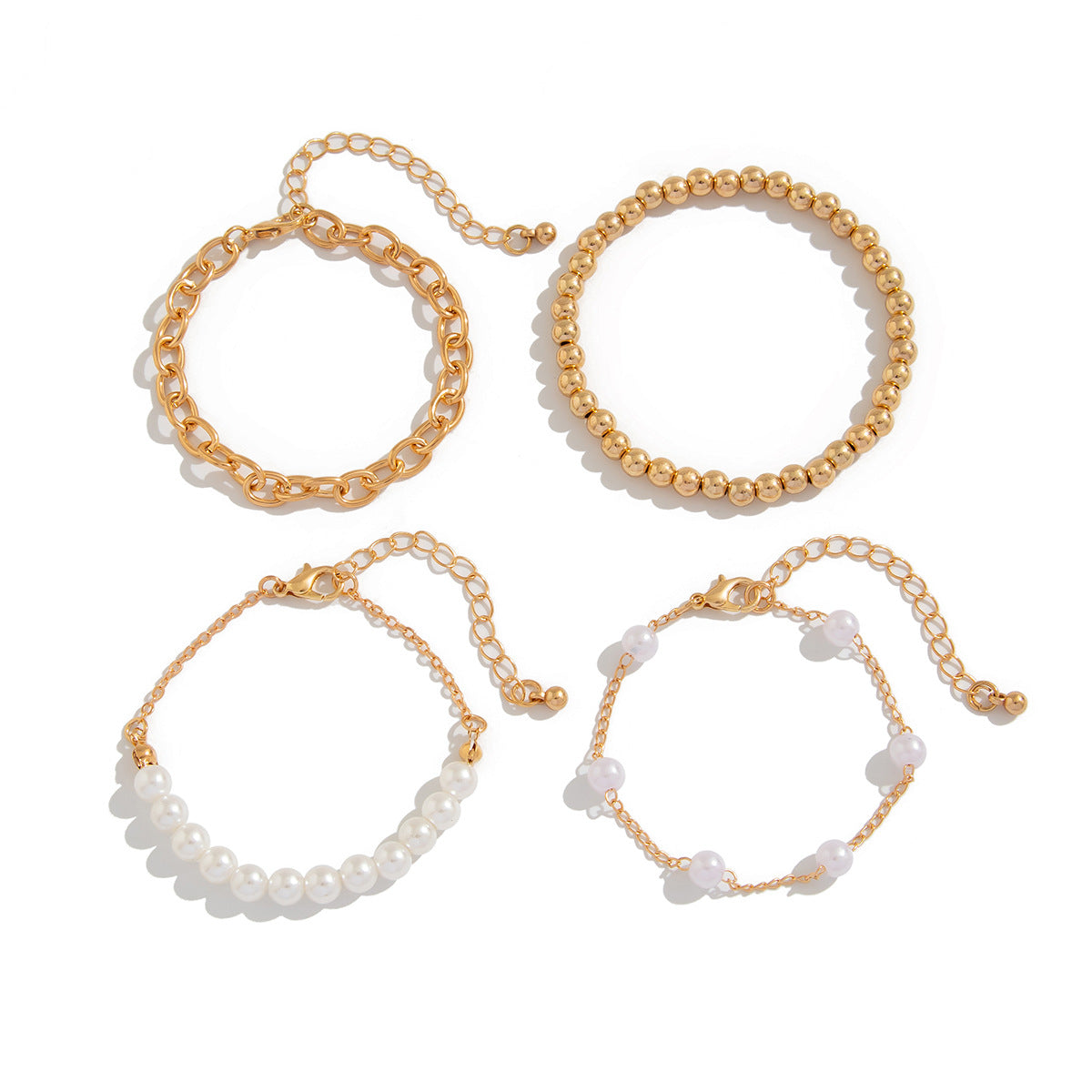 Fashionable Bracelet Beaded Bracelet Set with a Pearl like Style