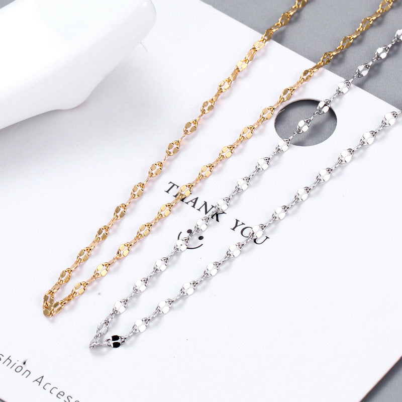 New fashion lip chain with chain female clavicle tile necklace