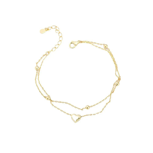 Double Layer Heart-shaped Bracelet