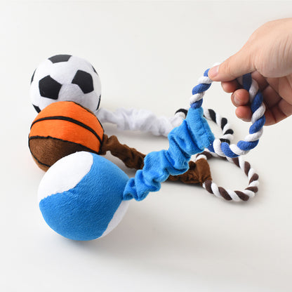 Dog Toy Sound Molar Super Soft Cloth Ball Pet Toy Ball Dog Training Supplies Interactive Toys