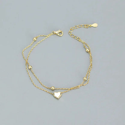 Double Layer Heart-shaped Bracelet