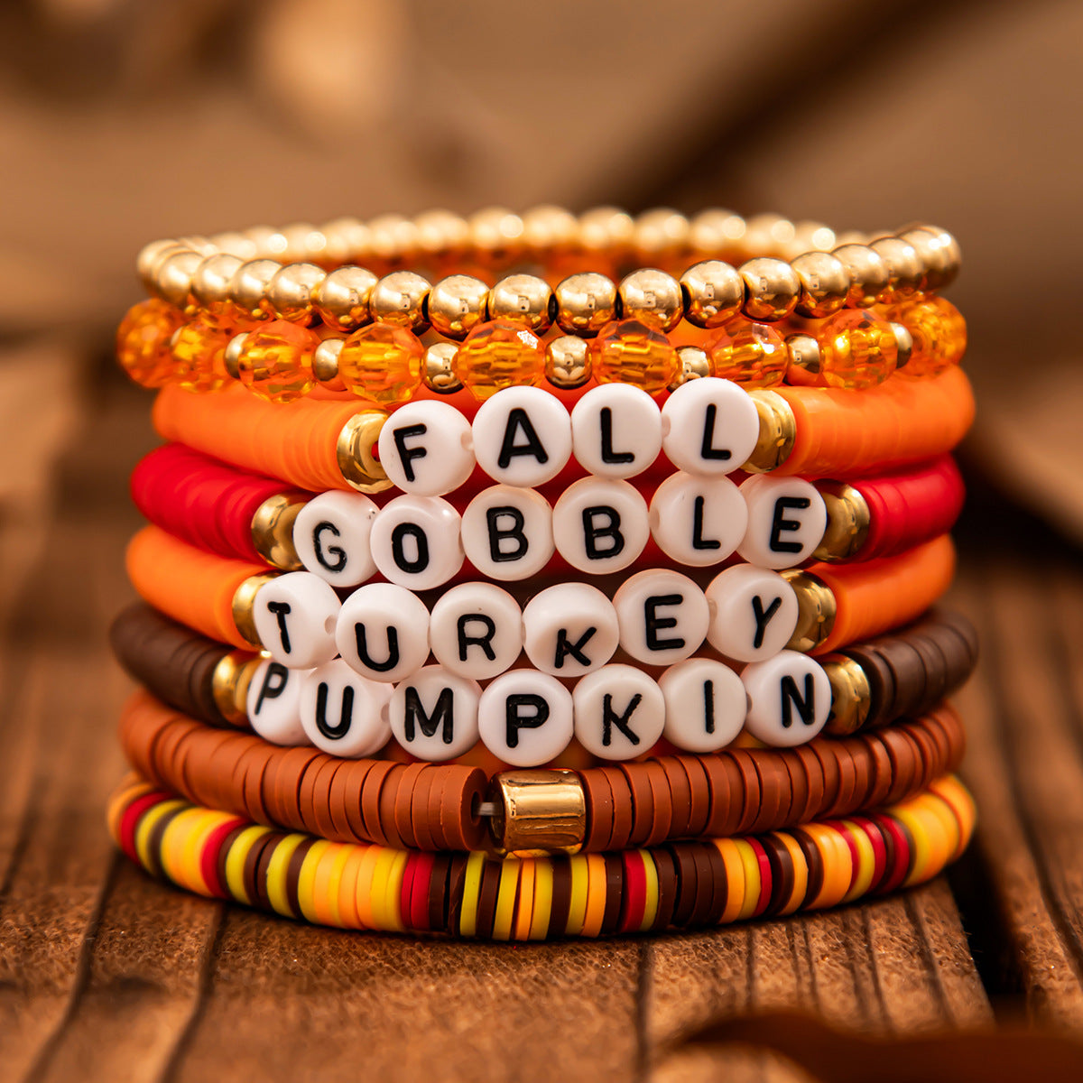 Thanksgiving letter soft ceramic bracelet