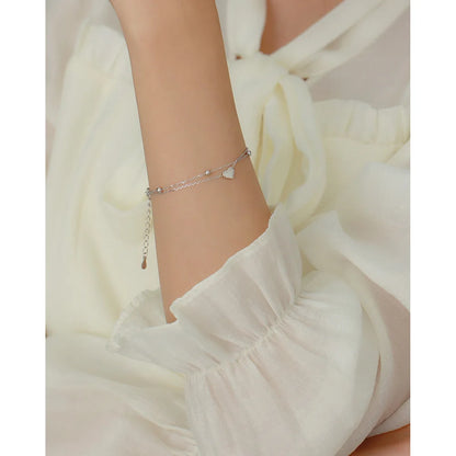 Double Layer Heart-shaped Bracelet