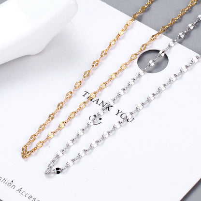 New fashion lip chain with chain female clavicle tile necklace
