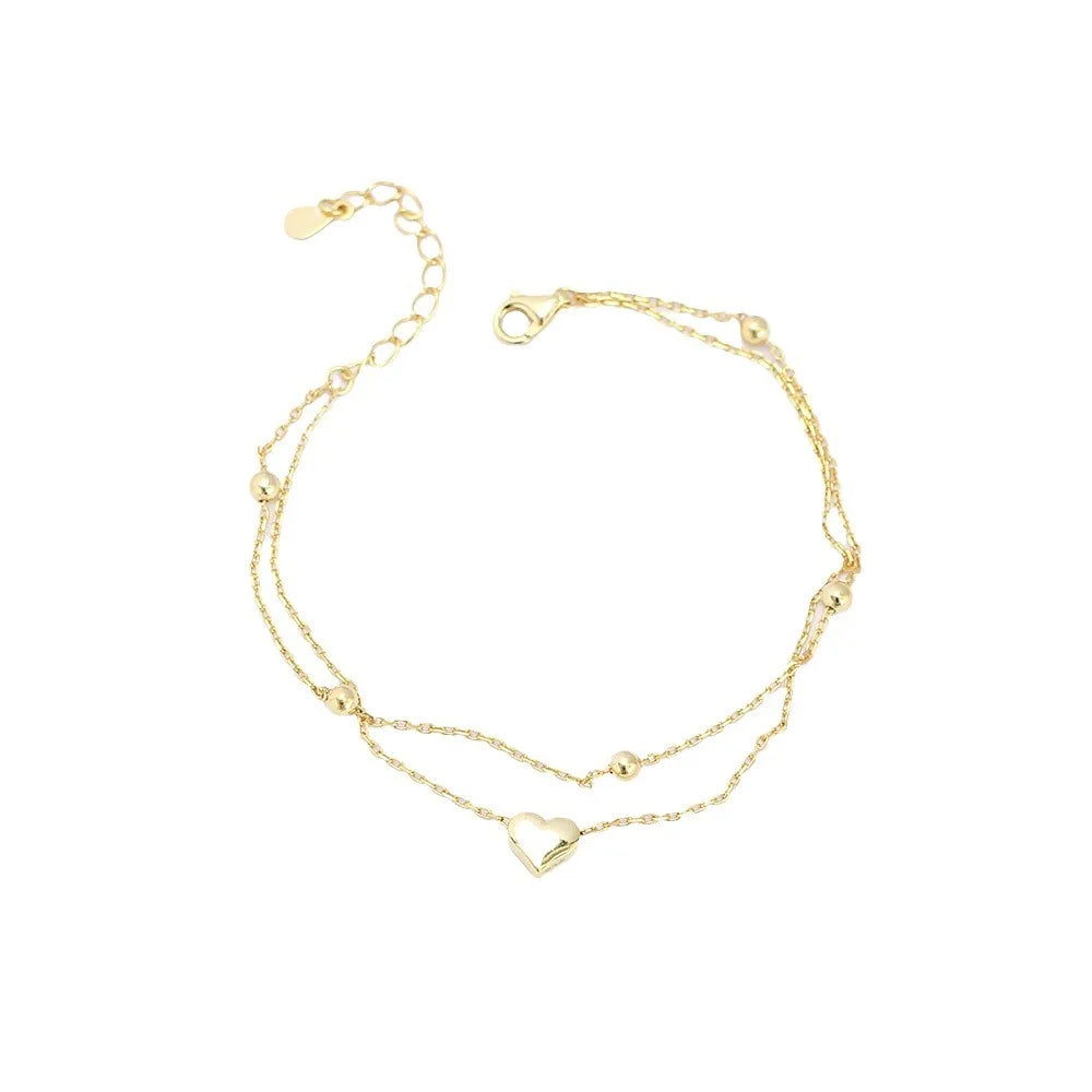 Double Layer Heart-shaped Bracelet