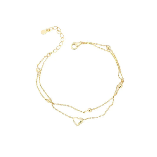 Double Layer Heart-shaped Bracelet